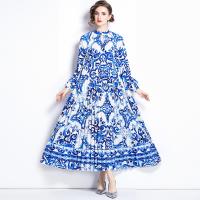 Polyester Robe d’une seule pièce Imprimé Floral plus de couleurs pour le choix : pièce