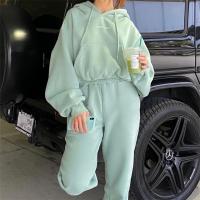 Polyester Women Casual Set autumn and winter design & loose Pants & top Solid PC