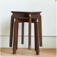 Solid Wood Stool durable Brass brown PC