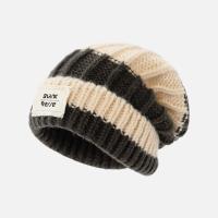 Acrylic Knitted Hat thermal knitted patchwork : PC