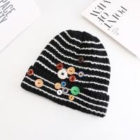 Acrylic Ear Protection Knitted Hat thermal knitted striped : PC