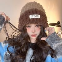 Acrylic Ear Protection Knitted Hat thermal knitted letter : PC