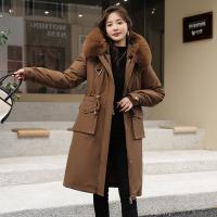 Polyester Women Parkas mid-long style & thicken & with detachable hat PC