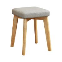 Solid Wood & Cotton Linen Stool durable & breathable PC