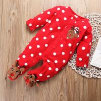 Cotton Baby Jumpsuit christmas design printed red PC