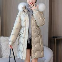Polyester With Siamese Cap & Plus Size Women Parkas mid-long style & thicken Solid PC