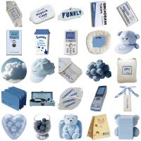 Druckempfindlicher Klebstoff & PC-Polycarbonat Dekorative Aufkleber, unterschiedliches Muster zur Auswahl,  50Pcs/Tasche,  Tasche