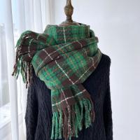 Polyester Tassels Women Scarf soft & thicken & thermal plaid PC
