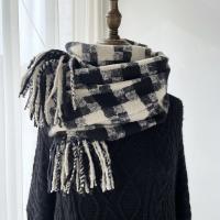 Polyester Tassels Women Scarf can be use as shawl & thicken plaid PC