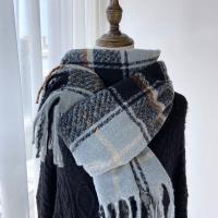 Polyester Tassels Women Scarf soft & can be use as shawl & thicken plaid PC