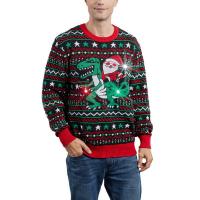 Polyester Men Sweater christmas design & loose printed PC