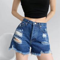 Cotton Ripped Shorts & loose patchwork PC