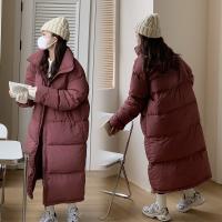 Polyester long style Women Down Coat slimming & thermal Solid PC