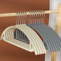 High Manganese Steel & Flocking Fabric Clothes Hanger for home decoration & anti-skidding Solid Lot