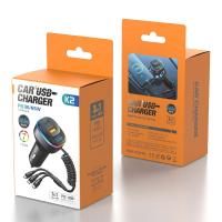 Plastic Use-in-car Charger lighting & with USB interface black PC
