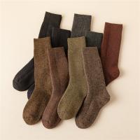 Wool Short Tube Socks thermal Napping Solid : Pair