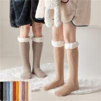 Mixed Fabric & Polyester Women Floor Socks anti-skidding & thermal Solid : Pair