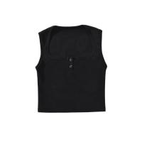 Cotton Slim Tank Top midriff-baring patchwork Solid PC