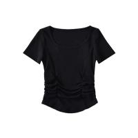 Coton T-shirts femmes à manches courtes Patchwork Solide plus de couleurs pour le choix pièce