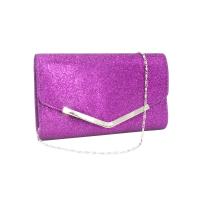 PVC & Polyester Box Bag Clutch Bag with chain Solid PC