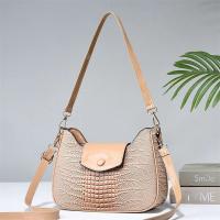 PU Leather Easy Matching Shoulder Bag attached with hanging strap crocodile grain PC