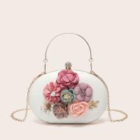 PU Leather Easy Matching Clutch Bag with chain floral PC