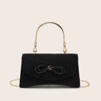 Polyester Easy Matching Clutch Bag with chain & with rhinestone bowknot pattern PC