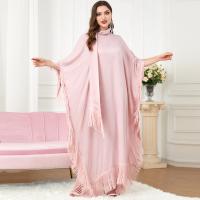 Polyester Tassels Middle Eastern Islamic Muslim Dress irregular & slimming Solid : PC