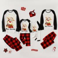 Polyester Parent-Child Cloth Set christmas design & loose printed Cartoon Set