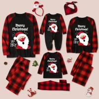 Polyester Parent-Child Cloth Set christmas design & loose printed Santa Claus Set