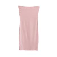 Polyester Slim Tube Top Dress patchwork Solid PC
