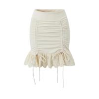 Polyester scallop & Slim Skirt patchwork Solid PC