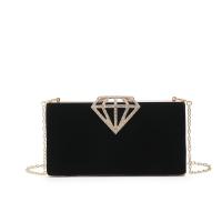 Polyester Easy Matching Clutch Bag with chain & with rhinestone diamond PC