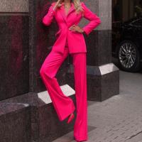 Polyester Vrouwen Casual Set Lange broek & Jas Solide meer kleuren naar keuze Instellen