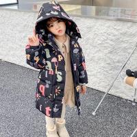 Polyester With Siamese Cap Children Parkas mid-long style & thicken PC