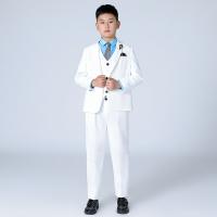 Viscose & Polyester & Cotton Slim Boy Leisure Suit Solid Set