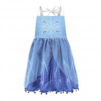 Polyester Princess Girl One-piece Dress backless patchwork PC