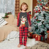 Polyester Parent-Child Cloth Set christmas design printed Set