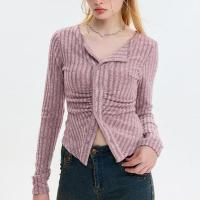 Viscose & Spandex & Polyester Women Long Sleeve T-shirt slimming knitted PC