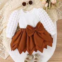 Cotton Girl Clothes Set & two piece skirt & top Solid Set