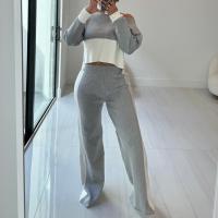 Polyester Vrouwen Casual Set Lange broek & Boven Lappendeken Striped meer kleuren naar keuze Instellen