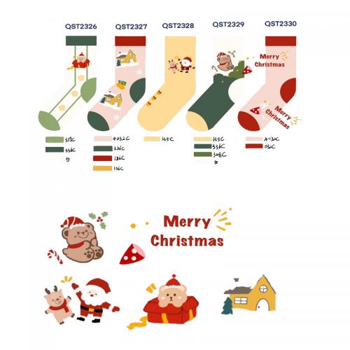 Polyamide Chaussette de Noël couleur et motif différents pour le choix : Paire