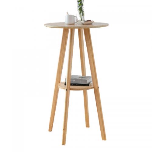 Linen & Solid Wood Bar Table PC