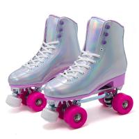 PVC Roller Skates hardwearing & unisex white Pair