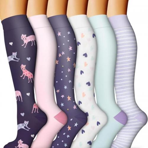 Poliéster Calcetines de rodilla unisex, impreso, patrón diferente para la elección, más colores para elegir,  Mucho