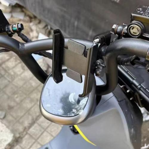 Aluminium Alloy Motorcycle Cell Phone Holder durable black PC