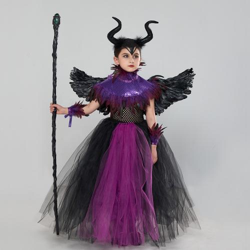 Nylon & Polyester Children Witch Costume Halloween Design Set