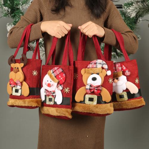 Doek Kerstcadeau tas verschillende kleur en patroon naar keuze stuk