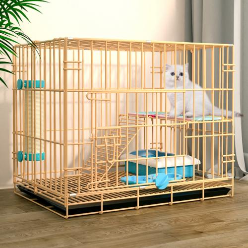 Iron Pet Cage hollow yellow PC
