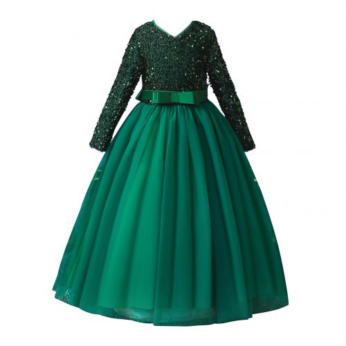 Pailletten & Polyester Meisje Eendelige jurk Solide meer kleuren naar keuze stuk
